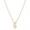 August Woods Gold Crystal Heart T-bar Necklace - Gold