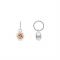 Argento November Birthstone Crystal Pendant Charm - Silver
