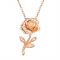 Disney Princess Belle Crystal Rose Necklace - Rose Gold