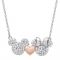 Disney Mixed Metal Mickey & Minnie Mouse Crystal Necklace - Rose Gold Mix