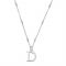 ChloBo Silver Iconic D Initial Necklace - Silver