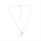 Karma Silver Letter N Coin Necklace - Silver