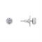 August Woods Silver Petite Halo Stud Earrings - Silver