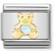 Nomination Gold Blue Teddy Bear Charm