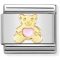 Nomination Gold Pink Teddy Bear Charm - Stainless Steel