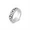 Argento Silver Moon & Star Calm Spinner Ring - Ring Size 58 Silver