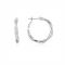 August Woods Silver Twist Hoop Earrings - Silver