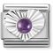 Nomination Silver Amethyst Heart Charm