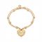 Over & Over Gold Sacred Heart Medallion Bracelet - 18cm