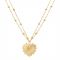 Over & Over Gold Sacred Heart Medallion Necklace - 40cm