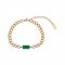 Over & Over Gold & Green Chain Bracelet - 17cm