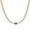 Over & Over Gold & Green Chain Necklace - 40cm