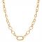 Over & Over Gold Textured Figaro Charm Necklace - 45cm