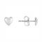 Argento Kids Silver Heart Earrings - Silver