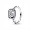 Pandora Rectangular Sparkling Halo Ring - 50