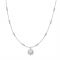 ChloBo Silver Raised Star Necklace - 56cm