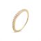Argento Gold Crystal Wave Band Ring - 52