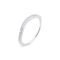 Argento Silver Crystal Wave Band Ring - Ring Size 54 Silver