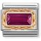Nomination Rose Gold Red Baguette Crystal Charm