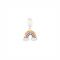 Rebecca Silver Crystal Rainbow Charm - Silver