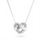Swarovski Matrix Silver Heart Necklace - Silver