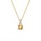 Swarovski Stilla Gold + Yellow Square Necklace - 42.5cm