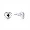 August Woods Silver Crystal Heart Earrings - Silver