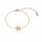 August Woods Gold Floral Crystal Bracelet - 18cm