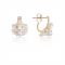 August Woods Gold Floral Pearl Cluster Hoop Earrings - Gold