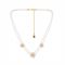 August Woods Gold & White Flower Pearl Strand Necklace - 41cm
