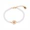 August Woods Gold & White Flower Pearl Bracelet - 17.5cm