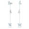Swarovski Lilia Blue Butterfly Drop Earrings - Silver