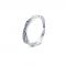 Argento Silver Double Layer Organic Crystal Ring - 60