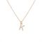 Argento Recycled Gold Letter Cubic Zirconia Necklace - Letter K