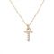 Argento Recycled Gold Letter Cubic Zirconia Necklace - Letter T