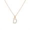 Argento Recycled Gold Letter Cubic Zirconia Necklace - Letter D