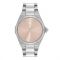 Olivia Burton Hexa Silver + Blush Pink Bracelet Watch