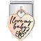 Nomination Rose Gold Baby Heart Drop Charm