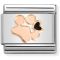 Nomination Rose Gold Paw Print + Black Heart Charm