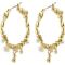 Pilgrim Gold Ana Organic Crystal Hoop Earrings - Gold
