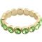 Pilgrim Gold + Green Callie Crystal Stretch Bracelet - 17cm