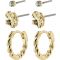 Pilgrim Gold Recycled Emanuelle Earring Set - Gold