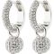 Pilgrim Silver Chunky Disco Ball Hoop Earrings - Silver