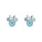 Disney Silver Minnie Mouse Birthstone Earrings - March