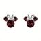 Disney Silver Minnie Mouse Birthstone Earrings - January