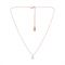 August Woods Rose Gold Triple Crystal Cluster Necklace - 38cm