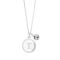 Karma Silver Letter Coin Necklace - T