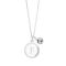 Karma Silver Letter Coin Necklace - F