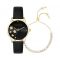 Ted Baker Black + Gold Crystal Stars Watch Gift Set - Gold