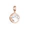 Rebecca Rose Gold Cushion Crystal Charm - Rose Gold